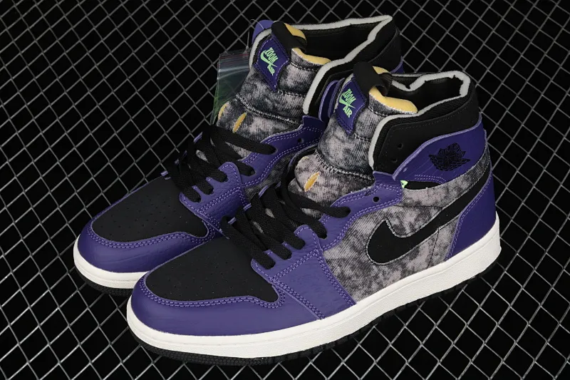 All categories Air Jordan Jordan series basketball shoes Air Jordan 1 High Z version Air Jordan 1 Zoom Air CMFT "BayouBoys" AJ1 Joe 1 Zion black purple DC2133-500